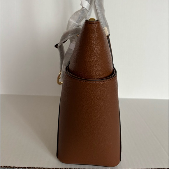 NWT Michael Kors Charlotte Top Zip Tote MK Signature Shoulder Bag  Vanilla - Picture 8 of 16